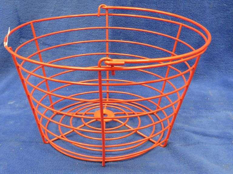13" red wire basket in excellent condition AAA Auction and Realty