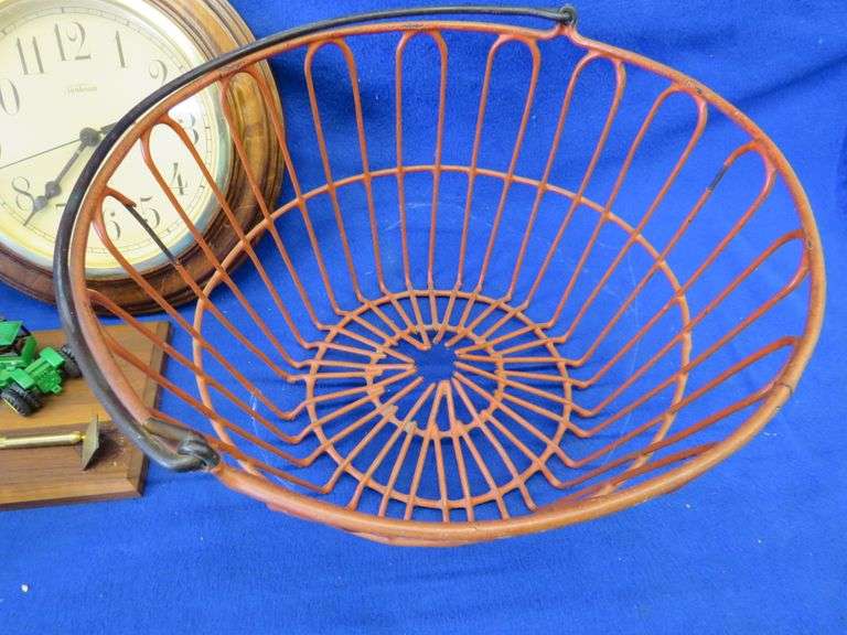 Egg basket, batteryoperated clock and more AAA Auction and Realty