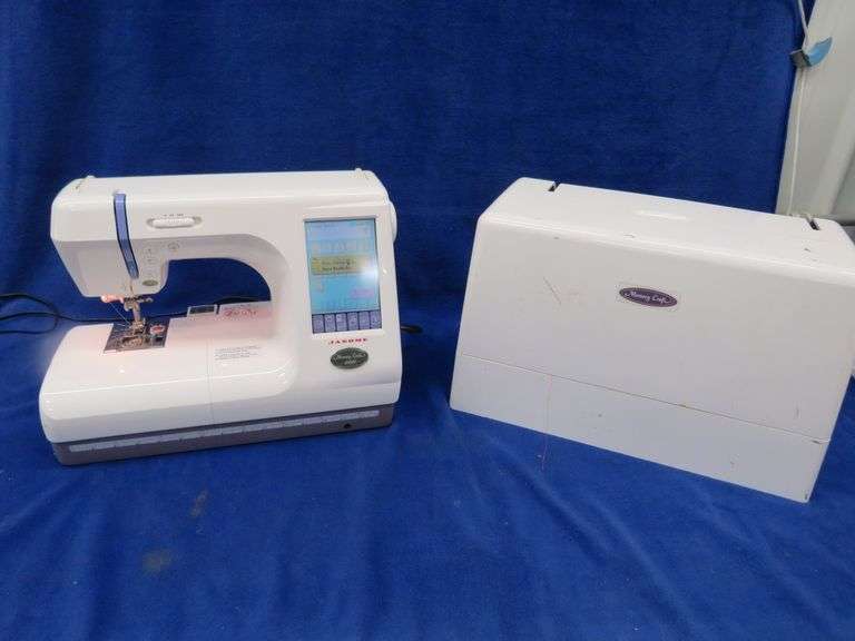 Janome Memory Craft 10000 embroidery machine, powers on AAA Auction
