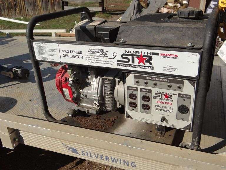Northstar 8000 generator, 13 hp. Honda engine - Ascent Auction