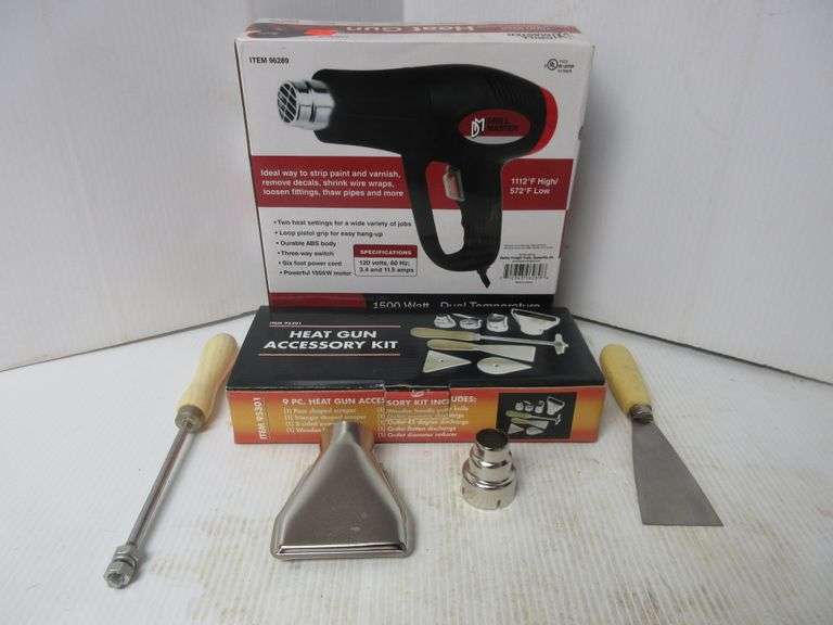 Drill Master 1500W Dual Temperature Heat Gun with Two Heat Settings and