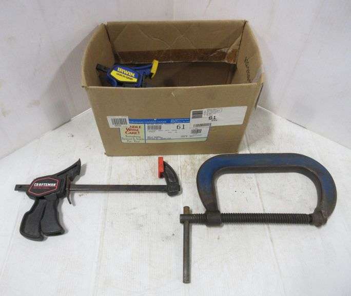 (5) Clamps, All Made in USA 2 Irwin and Craftsman Mini Bar Clamps; 1 Craftsman Clamp, 4"; 1