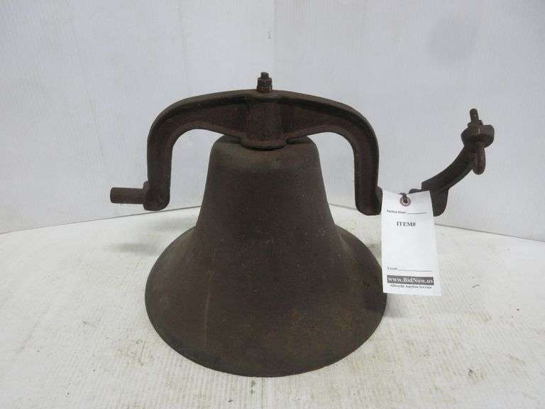 Antique Cast Iron Bell 1776 Cast on Top of Bell Albrecht Auction Service
