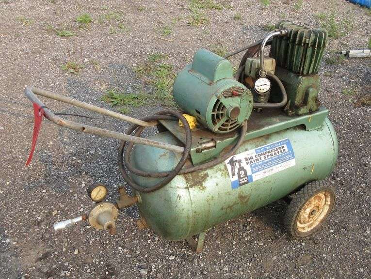 220V Sears Paint Sprayer/Air Compressor Albrecht Auction Service