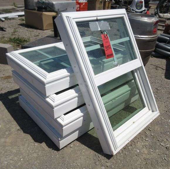 (5) Windows, Vinyl with Screens, Double Hung, and Hurricane Rated
