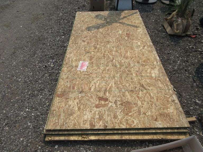 (3) Pieces of OSB Plywood 1 4"W x 1"Thick x 8'L OSB, and 2 48"W x 1(04)