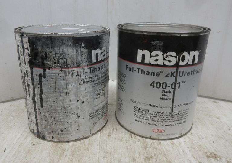 (2) Gallons Nason OneGallon of Ful Thane 2K Urethane 40001, Black in