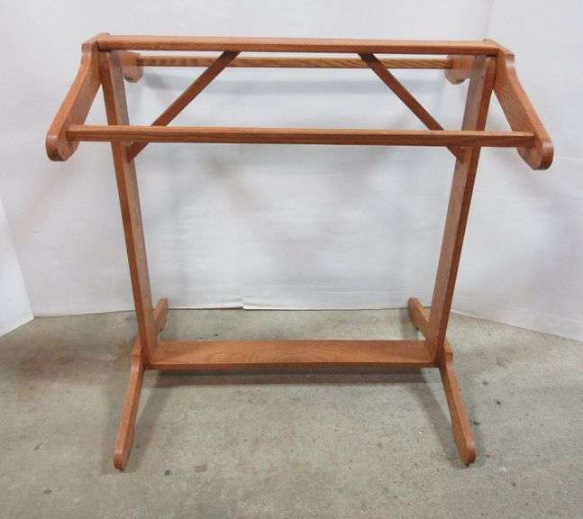 Oak Wooden Blanket Rack Albrecht Auction Service