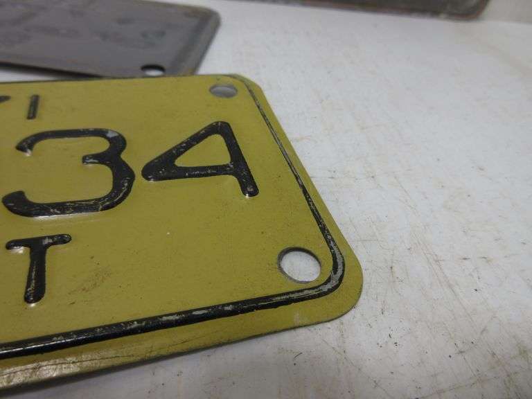 Michigan Boat License Plates, Two are Matched 1971 and 1973 Albrecht