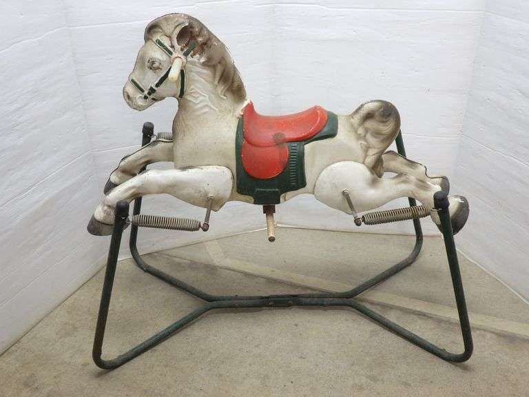 1950's Mobo rocking horse, made in England, original paint, 18"W x 38"L x 36"H, great condition