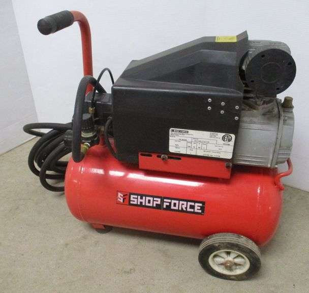 Shop Force Air Compressor, 6Gallon, works well Albrecht Auction Service