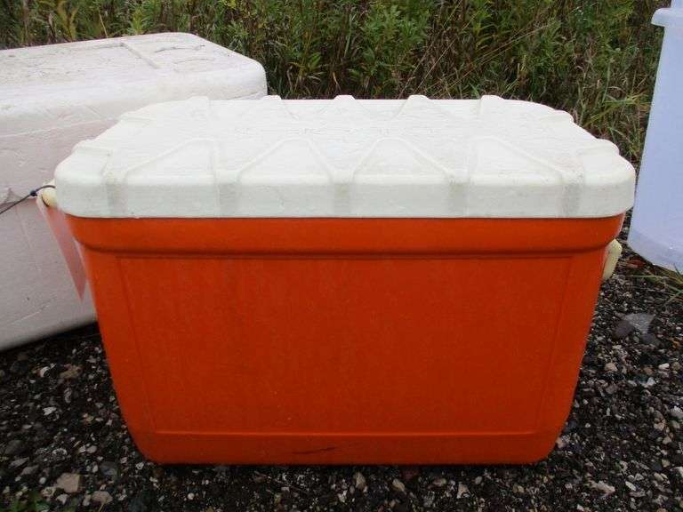 (3) Fisherman's coolers, include 1 Large styrofoam cooler, "Big Boy