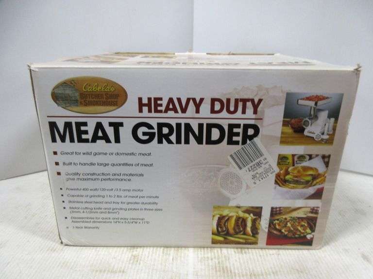 Cabela's deluxe electric meat grinder,model 33D101, includes