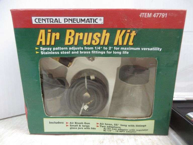 (2) Central Pneumatic airbrush kits, new Albrecht Auction Service