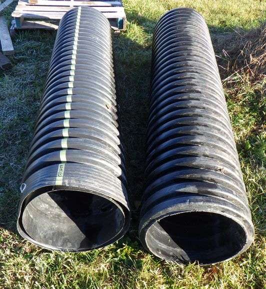 (2) Plastic culverts, 75" and 15"I.D, fair Albrecht Auction Service