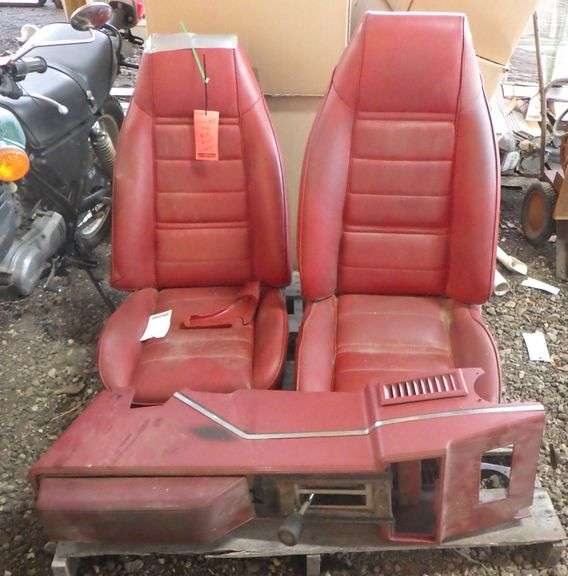 (2) 1970's Vehicle bucket seats, part no. 1880448 marked on bottom of