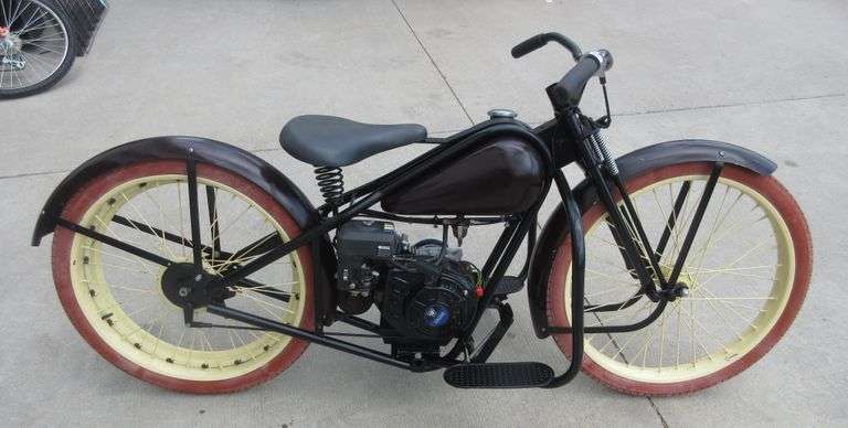 Approx. 1950s Simplex Servi-Cycle motorbike, original engine replaced
