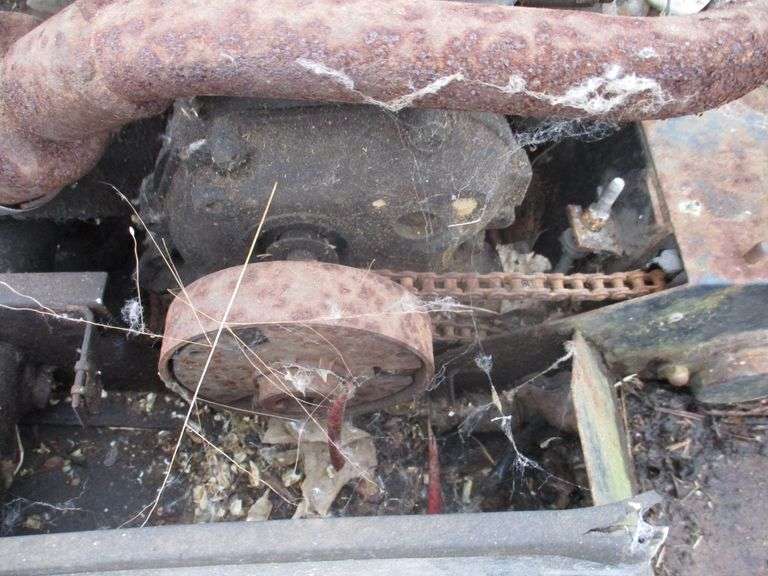 Alouette mini brute kids snowmobile, turns over, rusty, as is