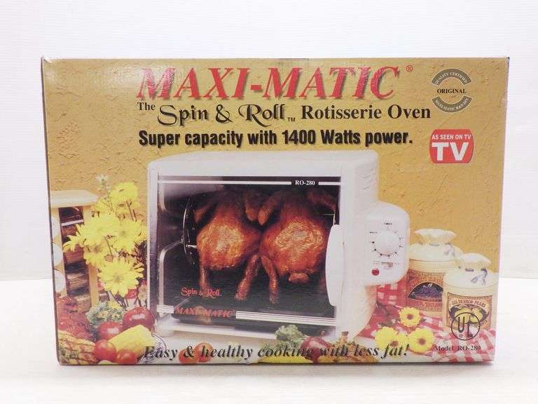 MaxiMatic, The Spin and Roll, Rotisserie oven, never used, NOS