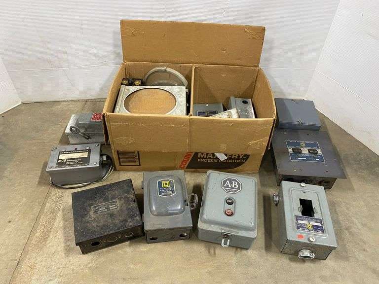 (7) Electrical fuse boxes and fuses; (1) Powerline protector; (1) Water