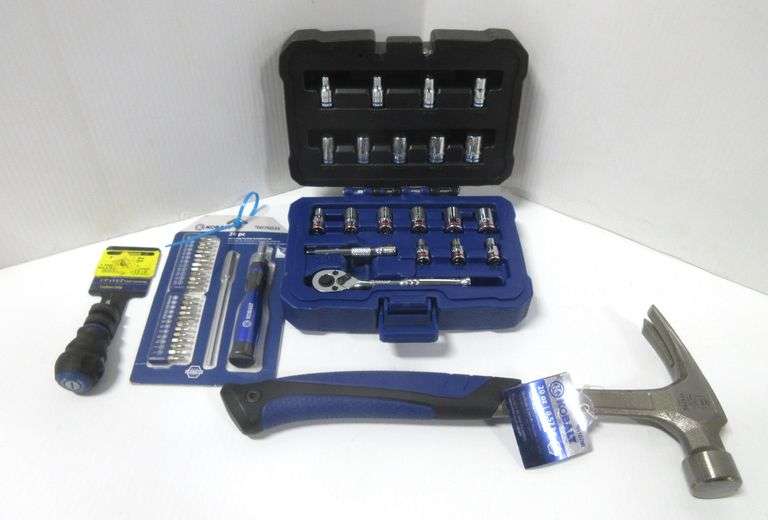 Kobalt Tools 20piece socket set, metric and SAE, 1/4" drive, in case