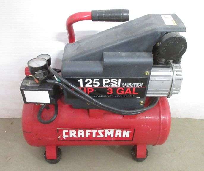 Craftsman air compressor, 125 PSI, 1HP, 3Gallon, needs cord replaces
