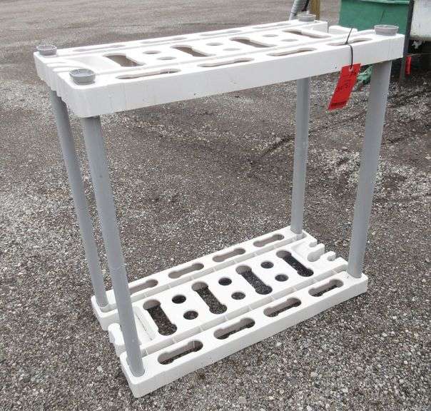 Tool holder for shovels, rakes, etc., good - Albrecht Auction Service
