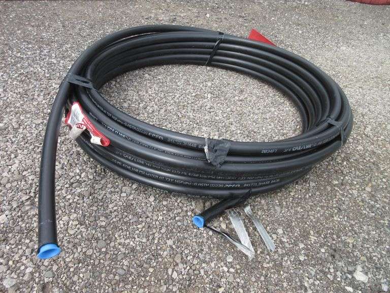 Roll of PVC waterline, 3/4" x 100'L Albrecht Auction Service