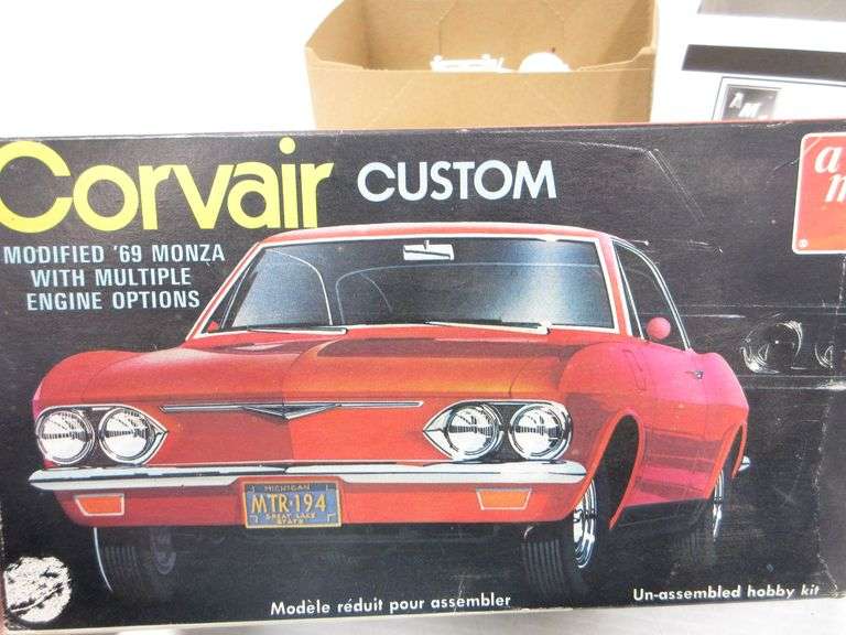 (2) Model Car Kits, includes: 1969 Monza, and 1969 Corvair, 1/25 scale
