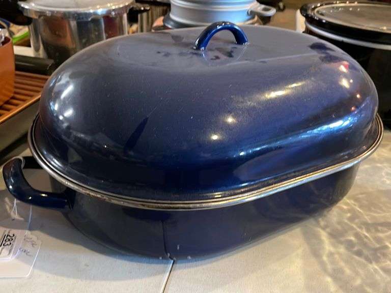 Blue Enamel Roaster Apexx Auctions