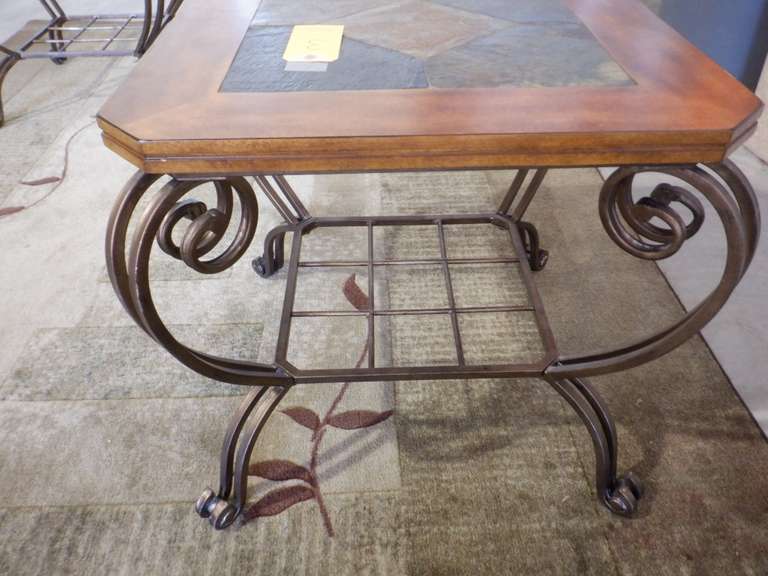 Wood and Tile End Table Assiter Auctioneers