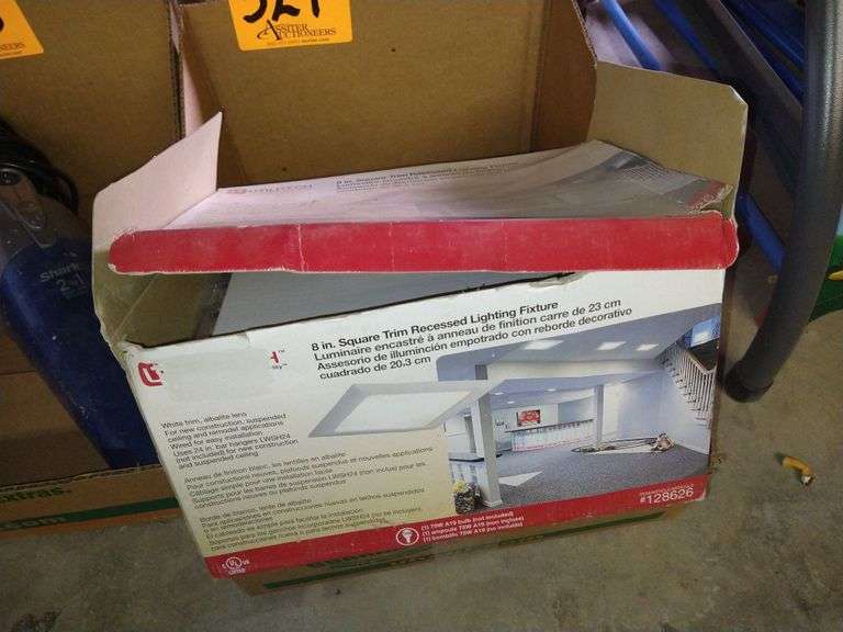 Utilitech 8" Square Recessed Light Fixture - Assiter Auctioneers