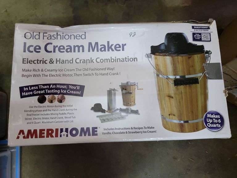 6 Qt. Ice Cream Maker NIB Baer Auctioneers Realty, LLC