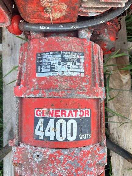 Homelite 4400 Generator - Baer Auctioneers - Realty, LLC