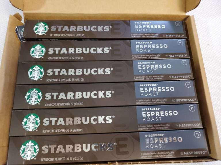 Starbucks espresso pods. 6 boxes Baker Auctions & Real Estate, LLC
