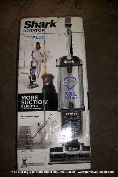 SHARK ROTATOR PET PLUS VACUUM - Bentley & Associates, LLC
