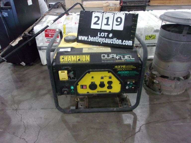 CHAMPION DUAL FUEL 3500 WATT PORTABLE GENERATOR Bentley & Associates, LLC