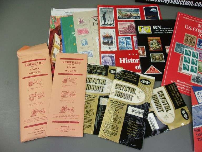 LOT STAMP COLLECTING INFORMATION BOOKLETS, STAMP PACKETS, SEALS