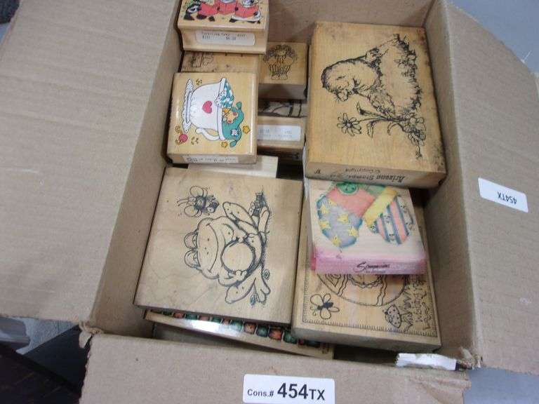 BOX ASSORTED SCRAPBOOKING RUBBER STAMPS Bentley & Associates, LLC
