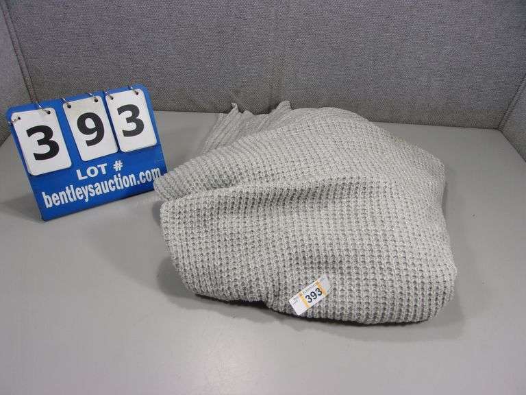 CRAFTED BY CATHERINE COZY KNIT THROW GRAY Bentley & Associates, LLC