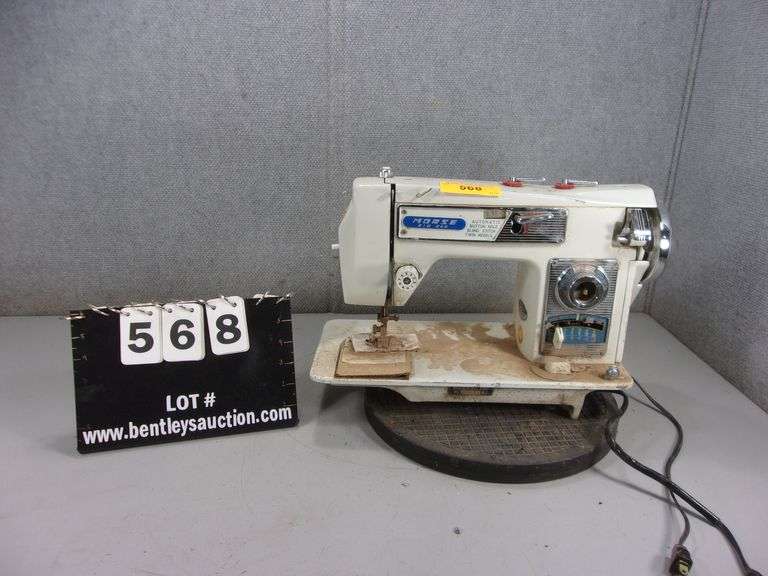VINTAGE MORSE ZIG/ZAG SEWING MACHINE CREAM ELECTRIC Bentley & Associates, LLC