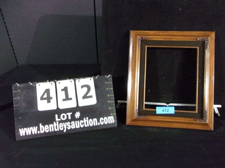 WALNUT GRAIN WOODEN FRAME, 8 X 10 OPENING & 13 X 15 OVERALL Bentley