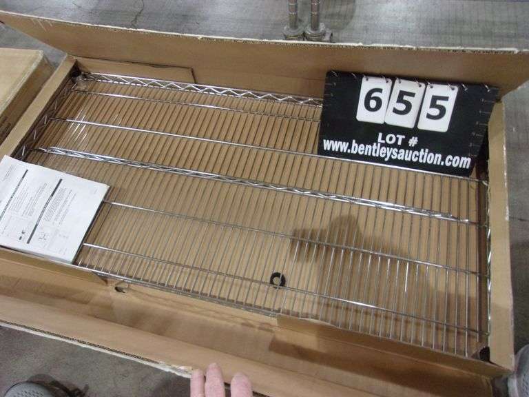 BOX ULINE CHROME WIRE SHELVING Bentley & Associates, LLC