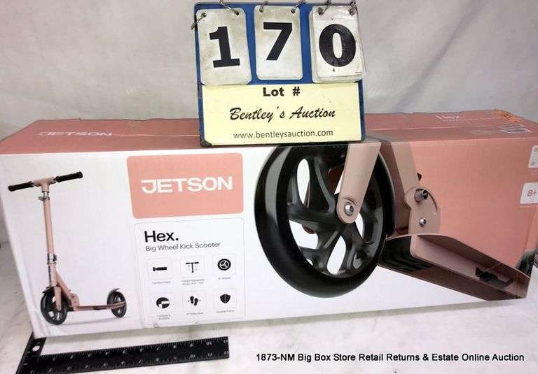 PINK JETSON HEX BIG WHEEL KICK SCOOTER Bentley & Associates, LLC