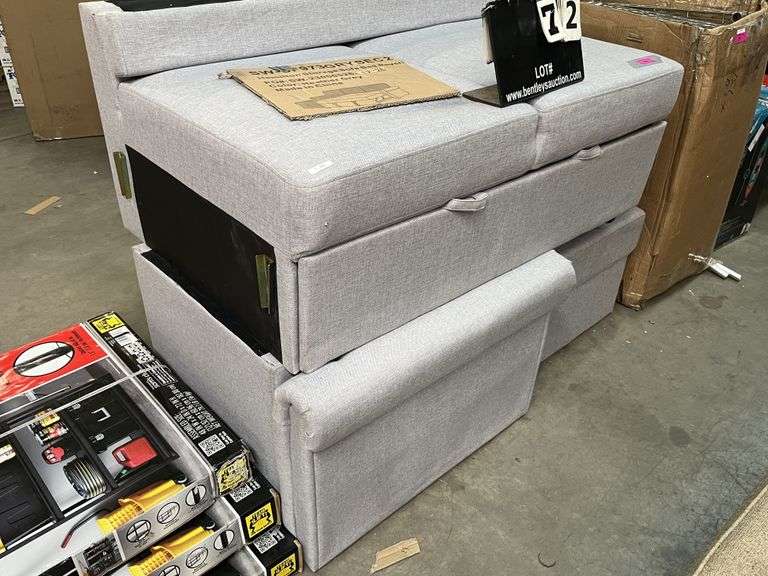 HAMILTON STORAGE SOFA BED HEATHER GRAY Bentley & Associates, LLC