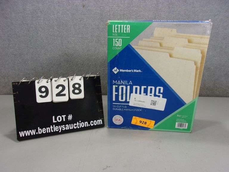MEMBER'S MARK MANILA FOLDERS 150 CT. Bentley & Associates, LLC