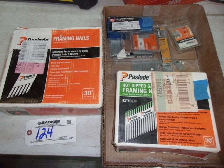 Paslode framing nails and more - Backes Commercial Auctioneers