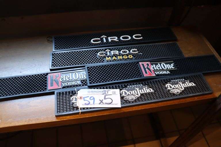 Times 5 21" Ketel One, Don Julio, & Cîroc bar mats Backes