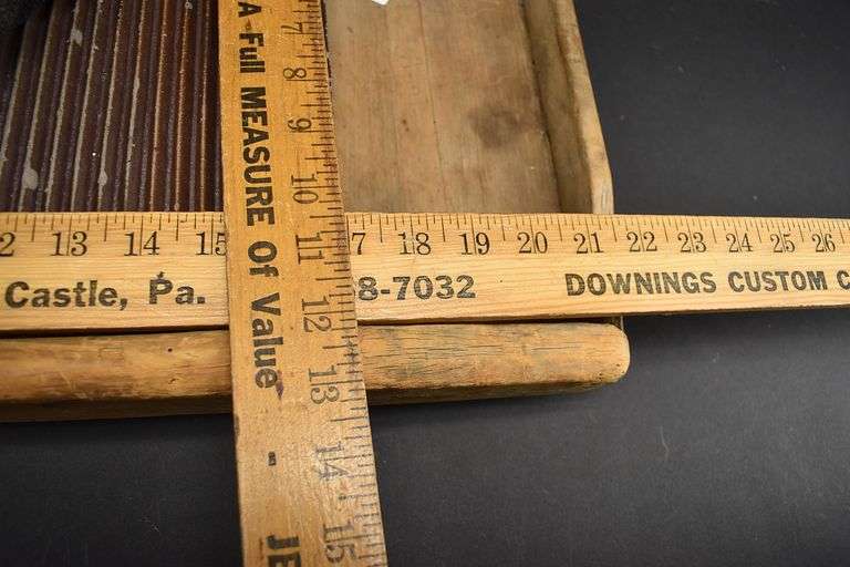 Antique Primitive Stoneware Washboard BHD Auctions