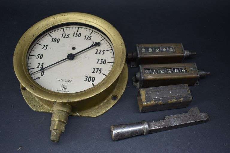 Ashcroft Brass Gauge, Counters and B&O Tool BHD Auctions